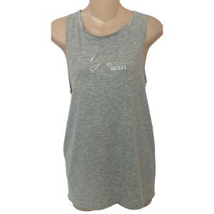 Victoria’s Secret "Angel" Gray Tank Top Ruched Sides Open Back Womens Size Small